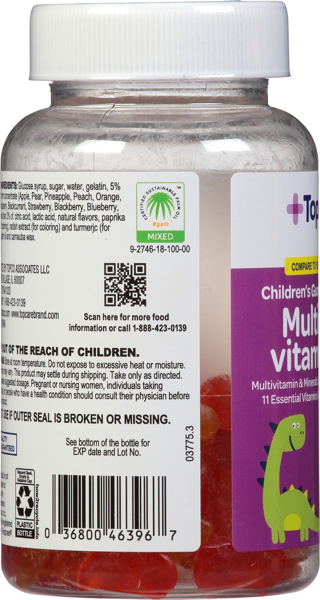 slide 3 of 9, TopCare Health Children's Orange, Strawberry & Lemon Flavors Multi-Vitamin 70 Gummies, 70 ct