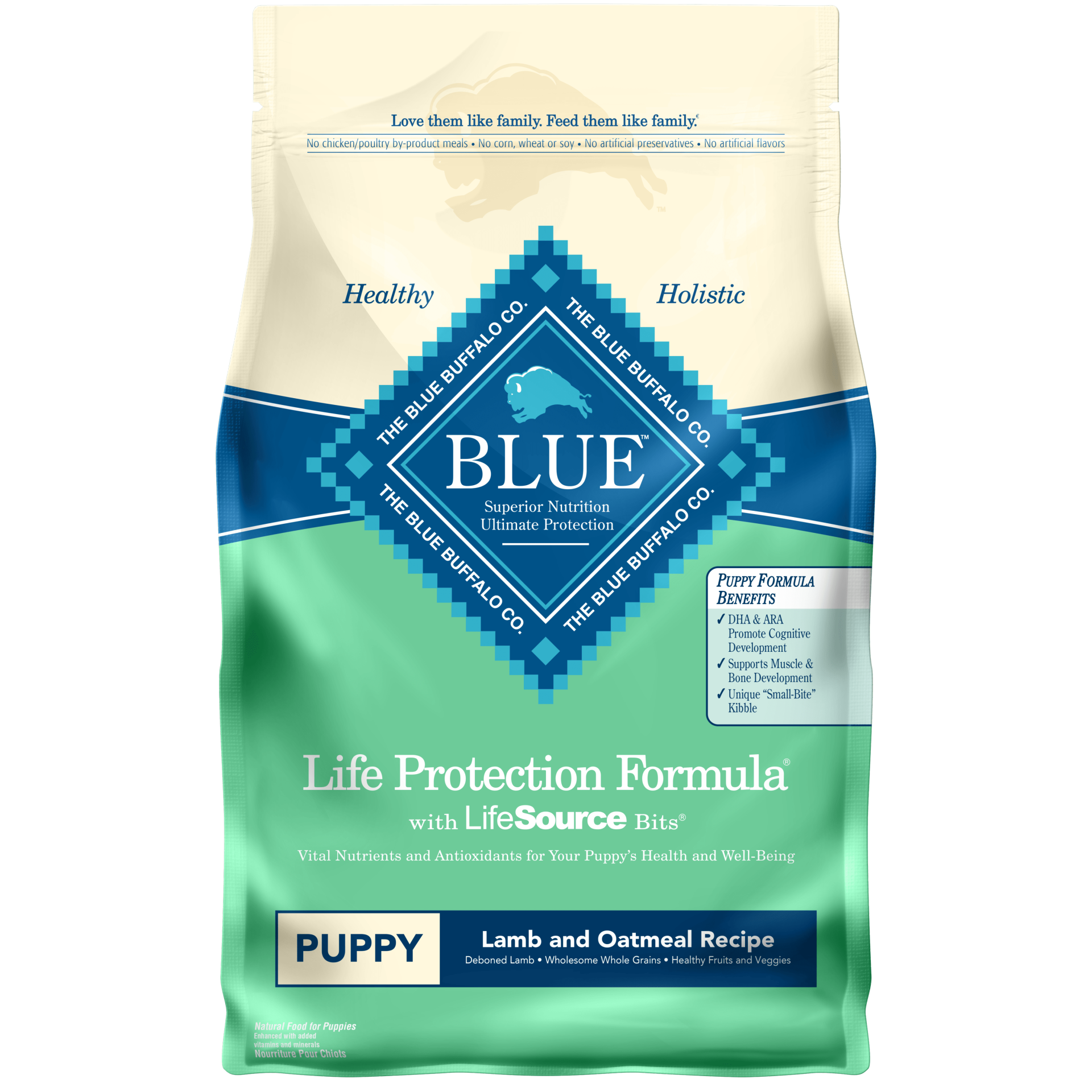 slide 1 of 1, Blue Buffalo Natural Lamb & Oatmeal Puppy Food, 1 ct