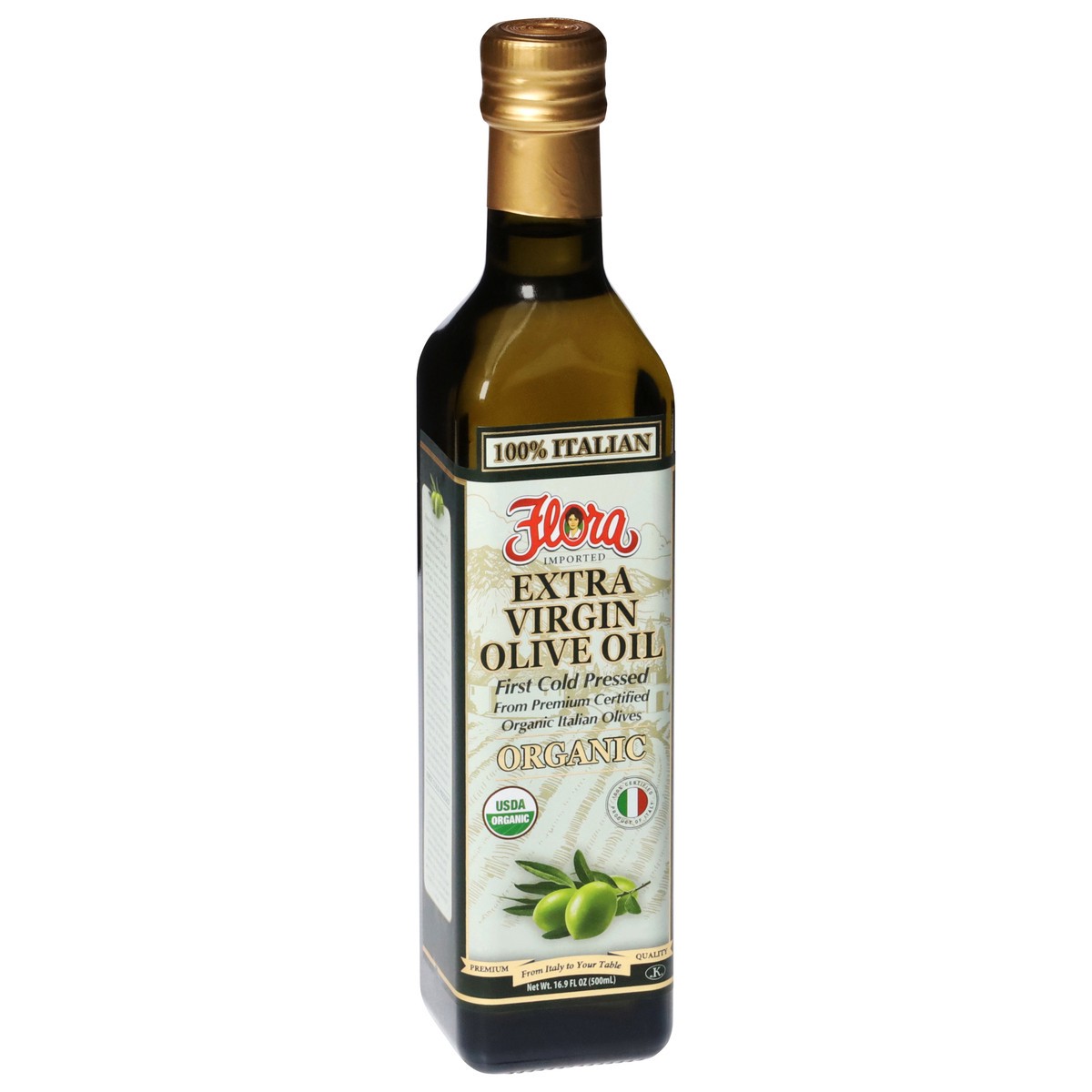 slide 2 of 9, FLORA FINE FOODS Org Extra Virgin Olive Oil, 16.9 fl oz