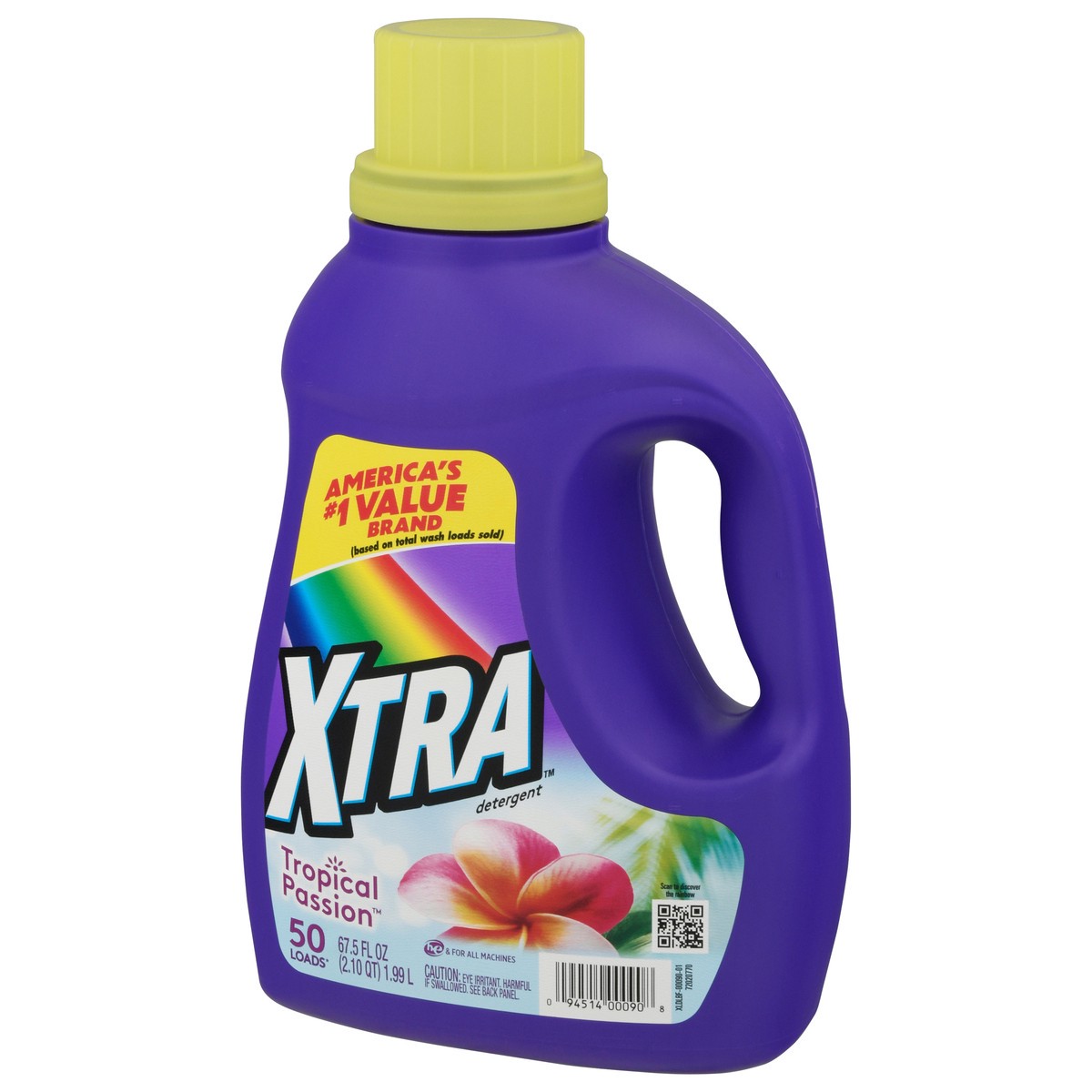 slide 3 of 9, Xtra Tropical Pssion Liq Laundry Detergent, 67.5 fl oz