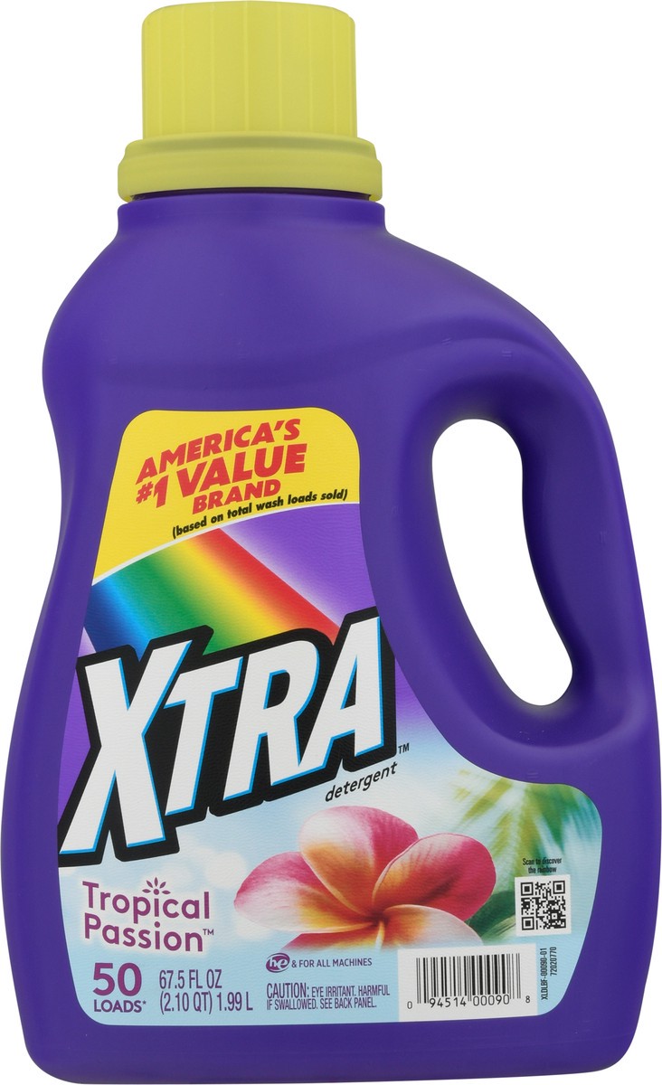 slide 6 of 9, Xtra Tropical Pssion Liq Laundry Detergent, 67.5 fl oz