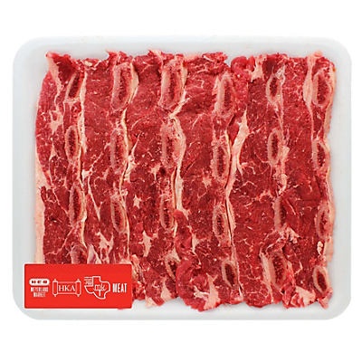 slide 1 of 1, H-E-B Kosher Beef Chuck Flanken Ribs Bone-in, Value Pack, per lb