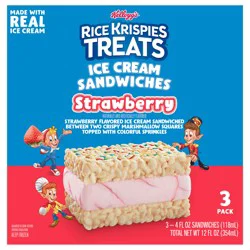 Kellogg's Rice Krispies Treats Strawberry Ice Cream Sandwiches