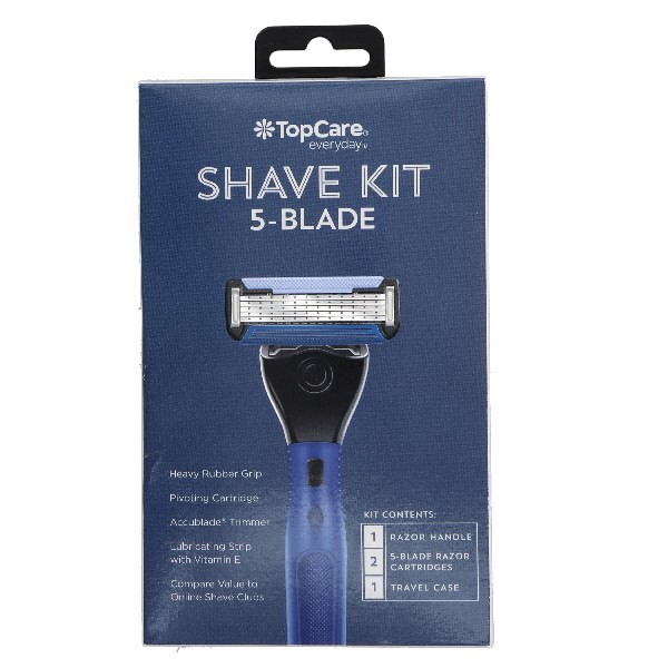 slide 1 of 9, TopCare Shave Kit, 5-Blade, 1 ct