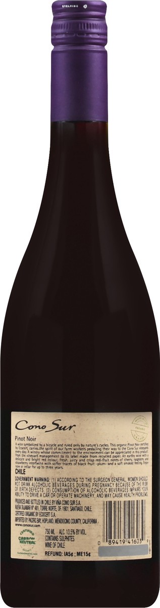 slide 6 of 9, Cono Sur 2018 Chile Pinot Noir 750 ml, 750 ml