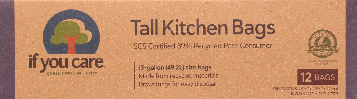 slide 1 of 11, If You Care Tall Kitchen Bags 12 ea, 12 ct