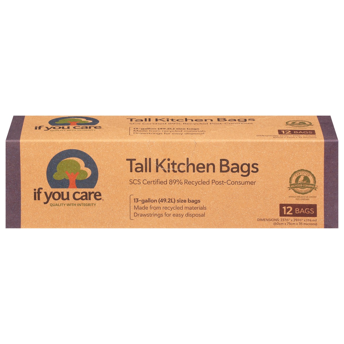 slide 1 of 11, If You Care Tall Kitchen Bags 12 ea, 12 ct