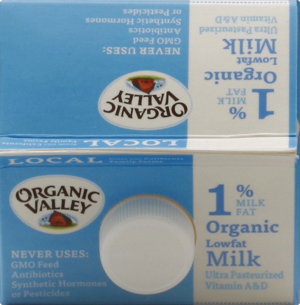 slide 3 of 4, ORGANIC VALLEY 1% (Low Fat) Organic Milk - Ultra Pasteurized, 64 oz, 64 oz