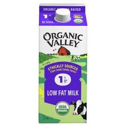 Organic Valley Organic Lowfat 1% Milk, Half Gallon - 1.89 Liter