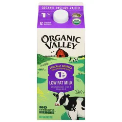 Organic Valley Organic Lowfat 1% Milk, Half Gallon - 1.89 Liter
