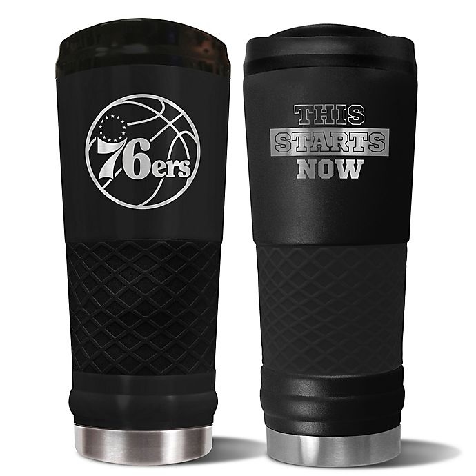 slide 1 of 1, NBA Philadelphia 76ers Powder Coated STEALTH Draft Tumbler, 24 oz