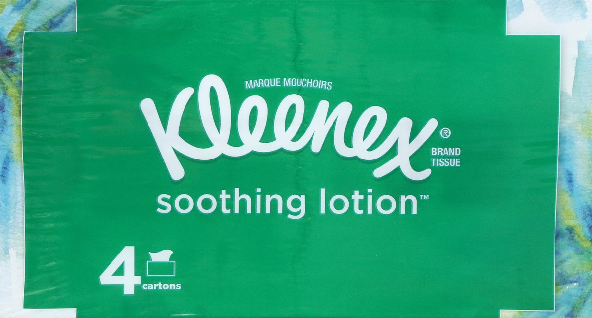 slide 5 of 10, Kleenex Soothing Lotion 4 Pack 3-Ply Coconut Oil + Aloe Tissues 4 ea, 4 ct