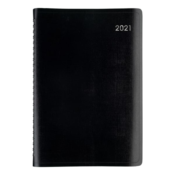 slide 1 of 4, Office Depot Brand Weekly/Monthly Appointment Book, 5'' X 8'', Black, January To December 2021, Od711300, 1 ct