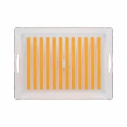 EDL Cabana Handled Platter Stripe Marigold - 1 ct
