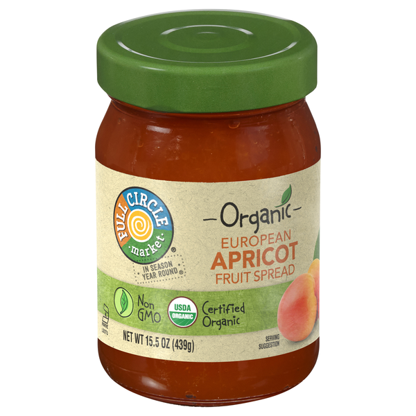 slide 1 of 1, Full Circle Market, European Apricot Fruit Spread, 15.5 oz