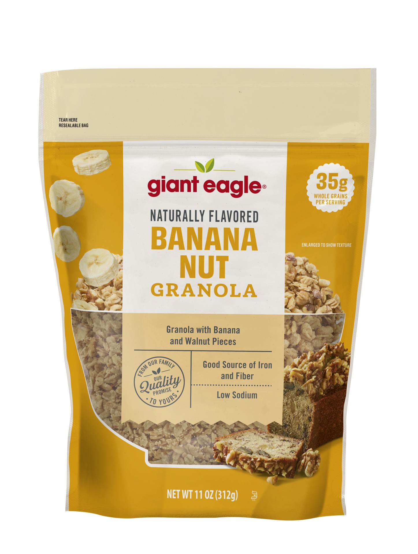 slide 1 of 1, Banana Nut Granola, 11 oz