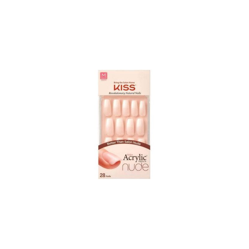 slide 1 of 5, Kiss Nails KISS Salon Acrylic Nude French Manicure - Leilani - 28ct, 28 ct