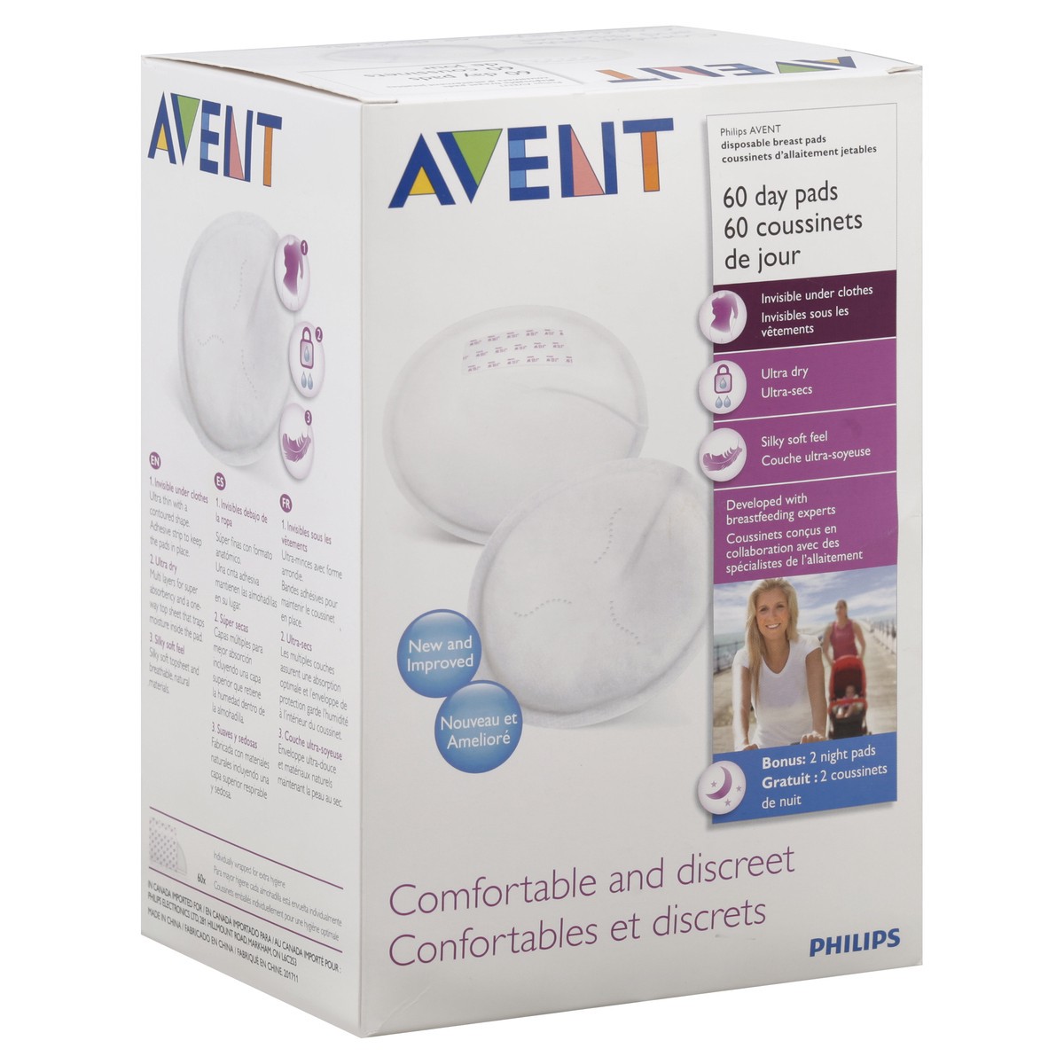 slide 3 of 7, Avent Breast Pads 60 ea, 60 ct