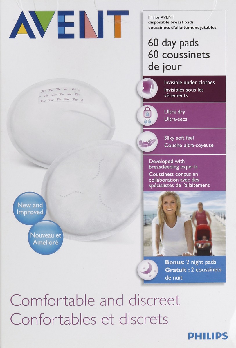 slide 1 of 7, Avent Breast Pads 60 ea, 60 ct