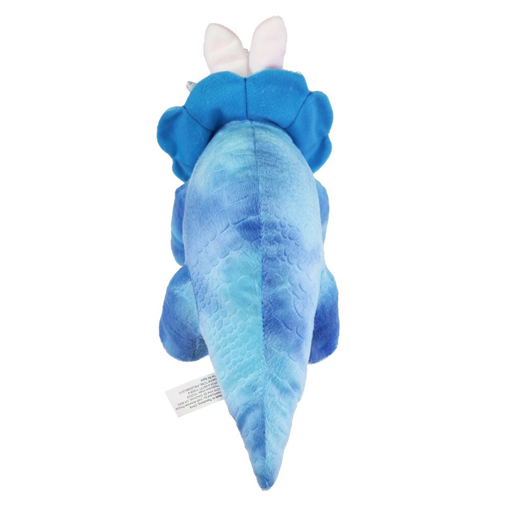 slide 4 of 4, Holiday Home Dino With Bunny Ears Plush - Blue, 9 in