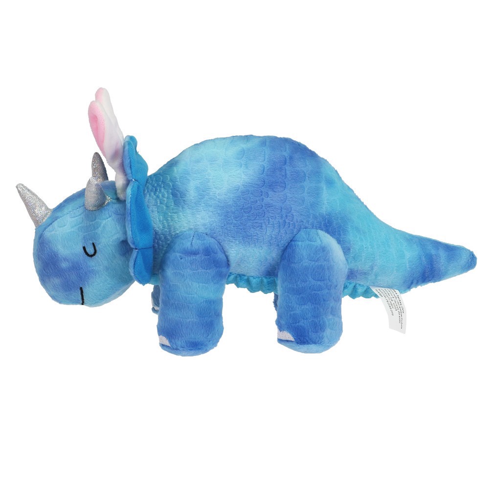slide 3 of 4, Holiday Home Dino With Bunny Ears Plush - Blue, 9 in
