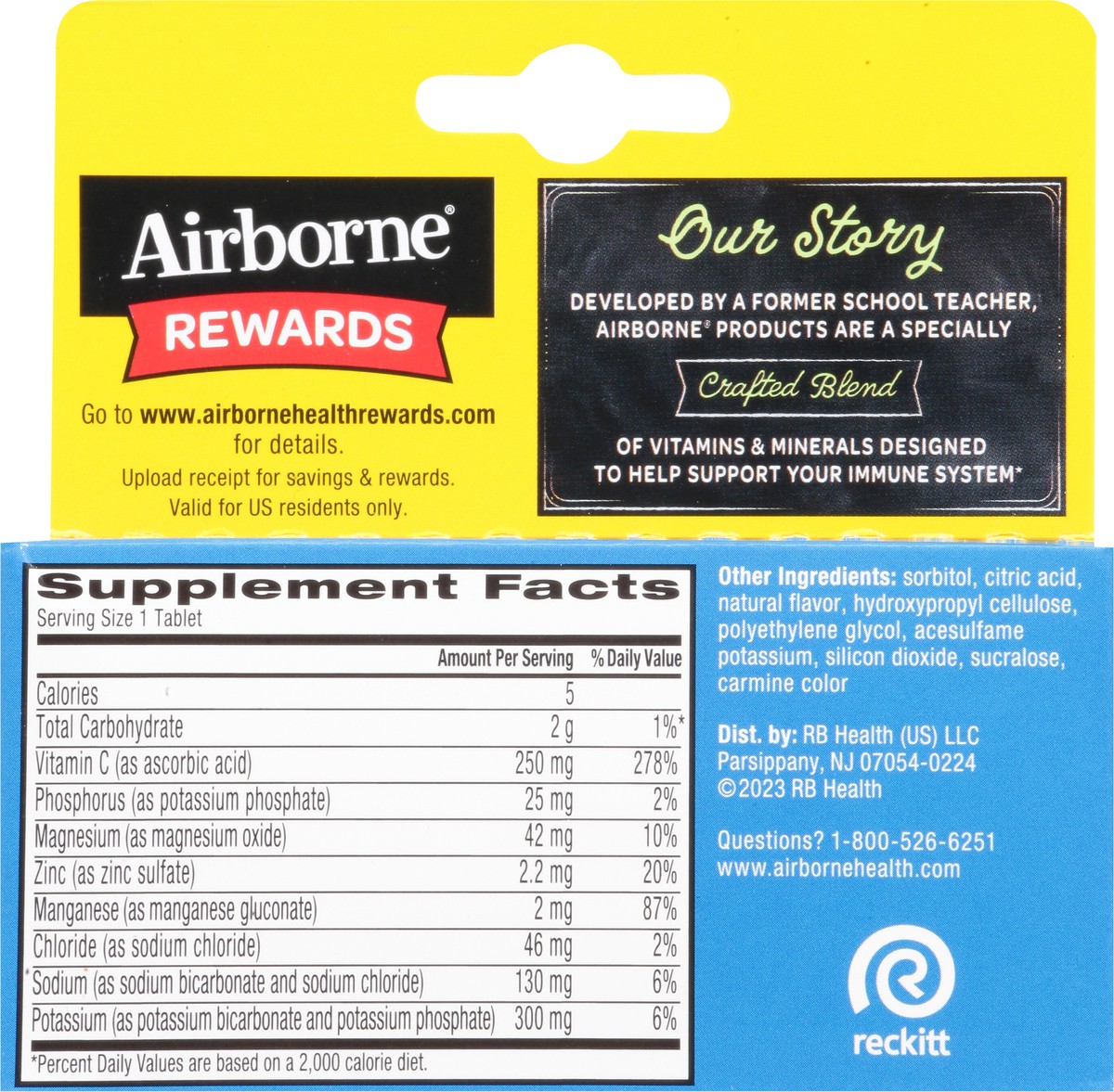 slide 10 of 14, Airborne Sugar Free Watermelon Electrolyte Replenisher + Immune Support 10 Effervescent Tablets, 10 ct