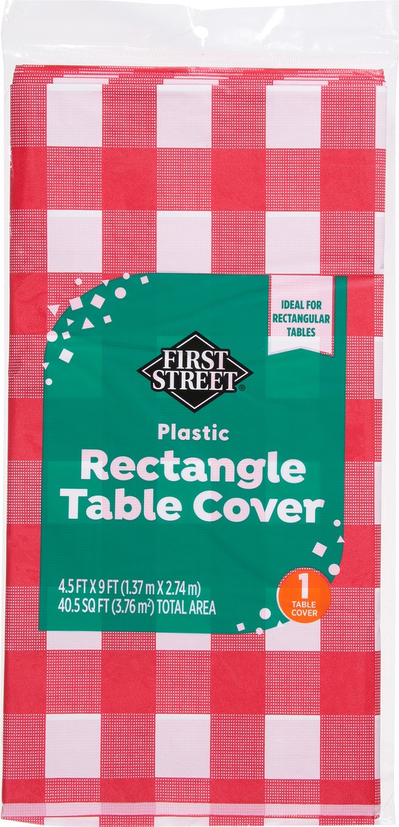 slide 11 of 11, First Street Fs Red Gingham Table Cover 54X108, 1 ct