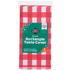 First Street Fs Red Gingham Table Cover 54X108