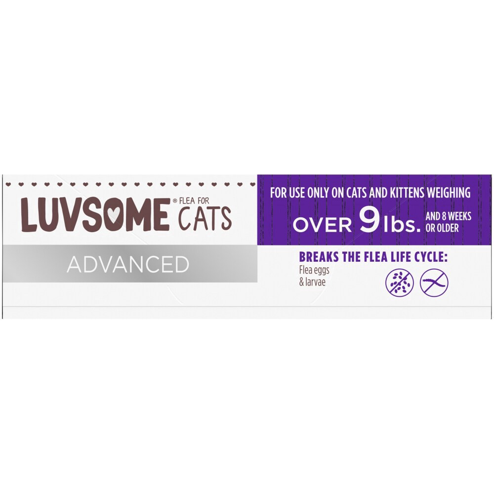 slide 3 of 3, Luvsome Advanced Flea & Tick Drops For Cats, 4 ct