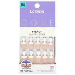 Kiss Core If You Dare French Real Short Nails - 32 Each