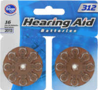 slide 1 of 1, Kroger Hearing Aid Batteries - Size 312, 16 ct