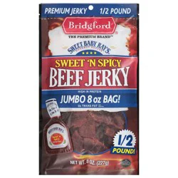 Bridgford Sweet Baby Ray's Sweet 'N Spicy Beef Jerky, 8 oz