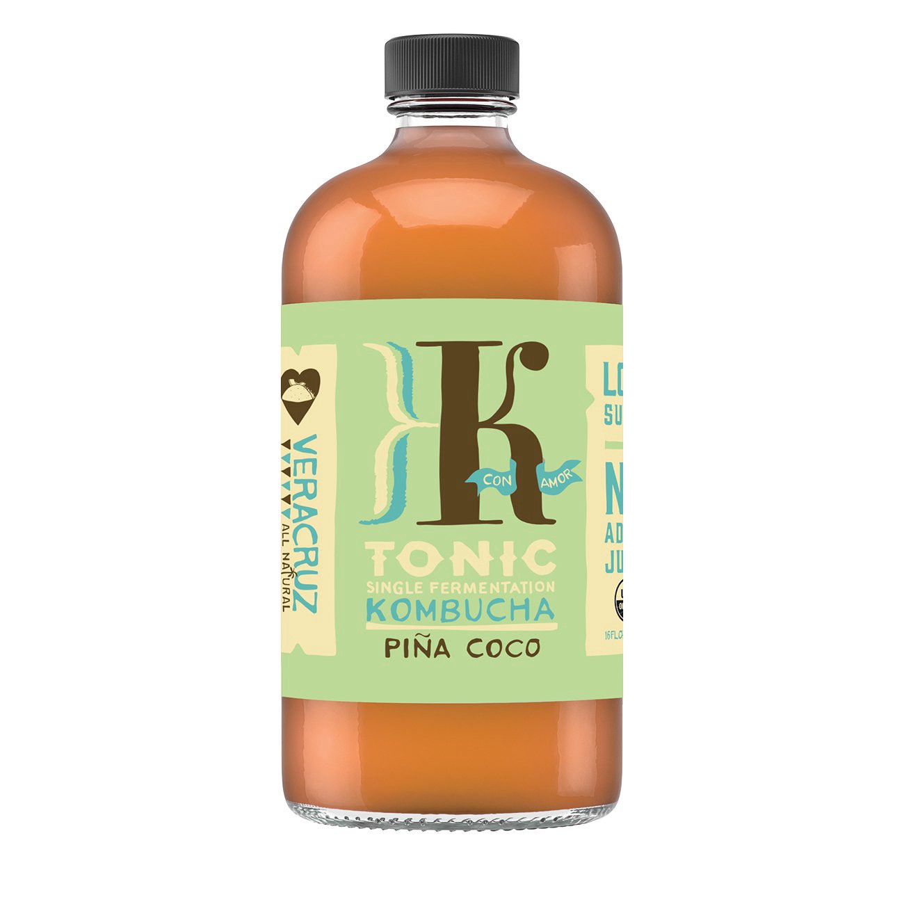 slide 1 of 1, K Tonic Kombucha Veracruz Piña Coco - 16 oz, 16 oz