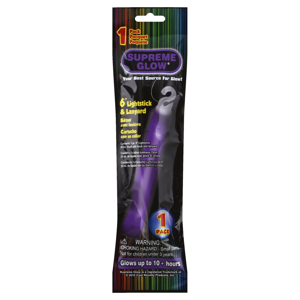 slide 4 of 8, Supreme Glow Supreme Purple Glow Stick 6 Inch, 1 ct
