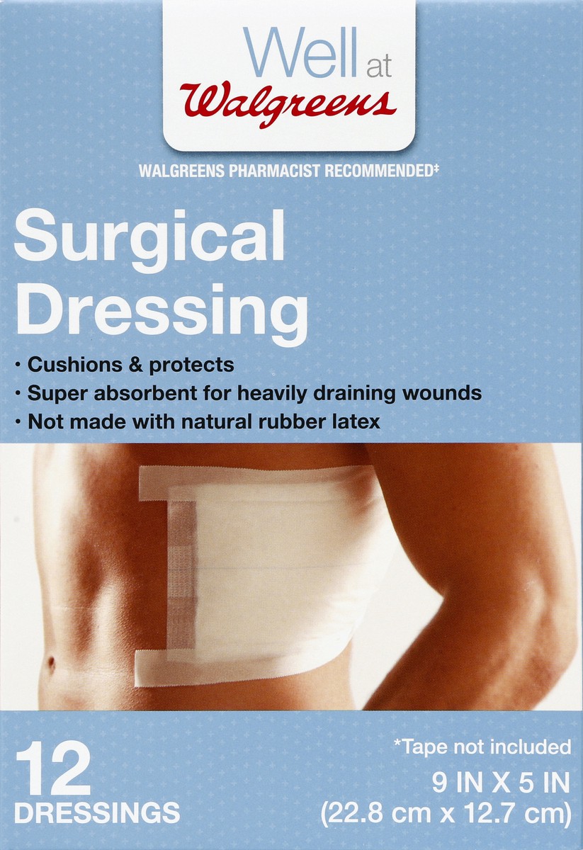 slide 2 of 4, Walgreens Surgical Dressings, 12 ct
