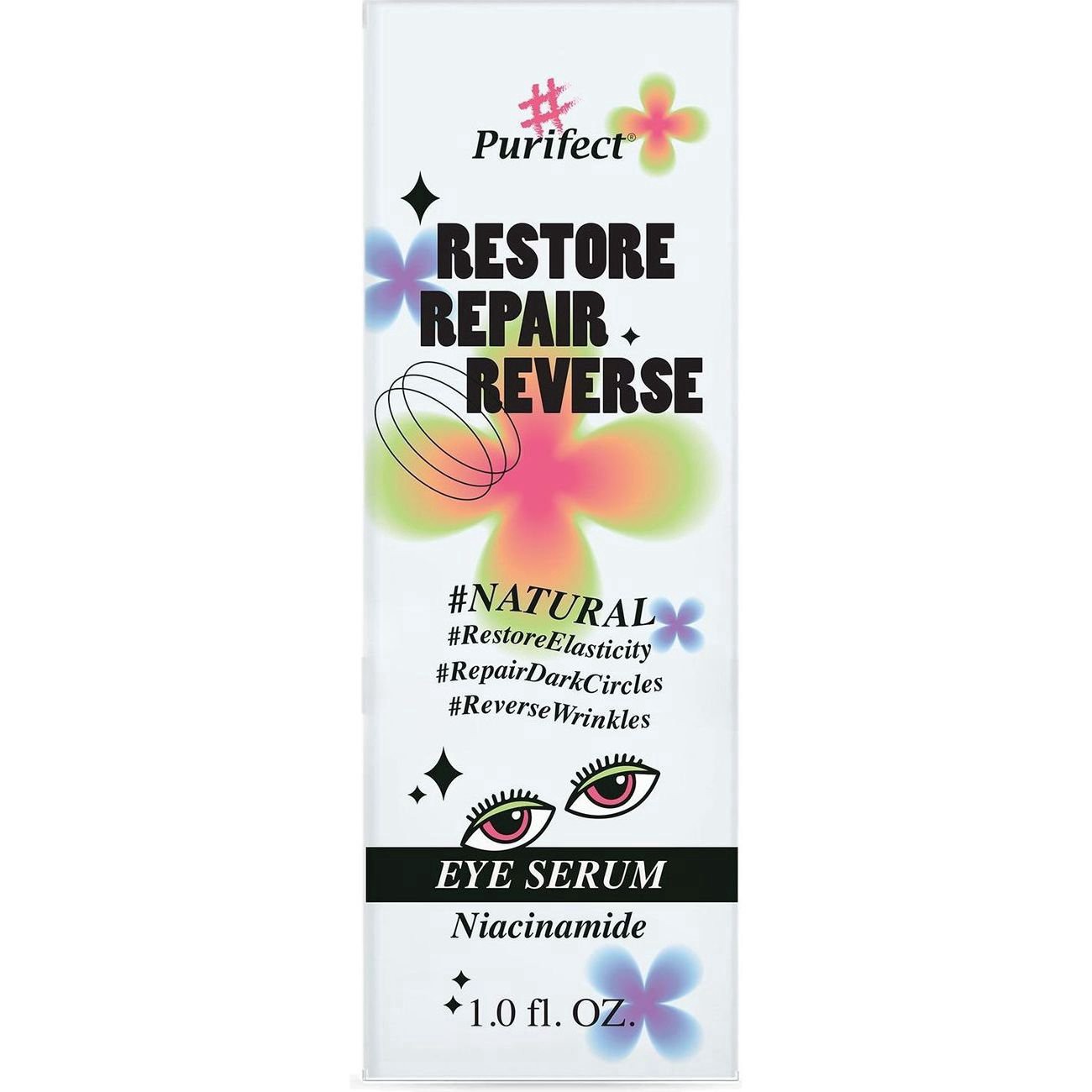 slide 1 of 1, Purifect Restore Repair Reverse Natural Eye Serum Niacinamide, 1 oz