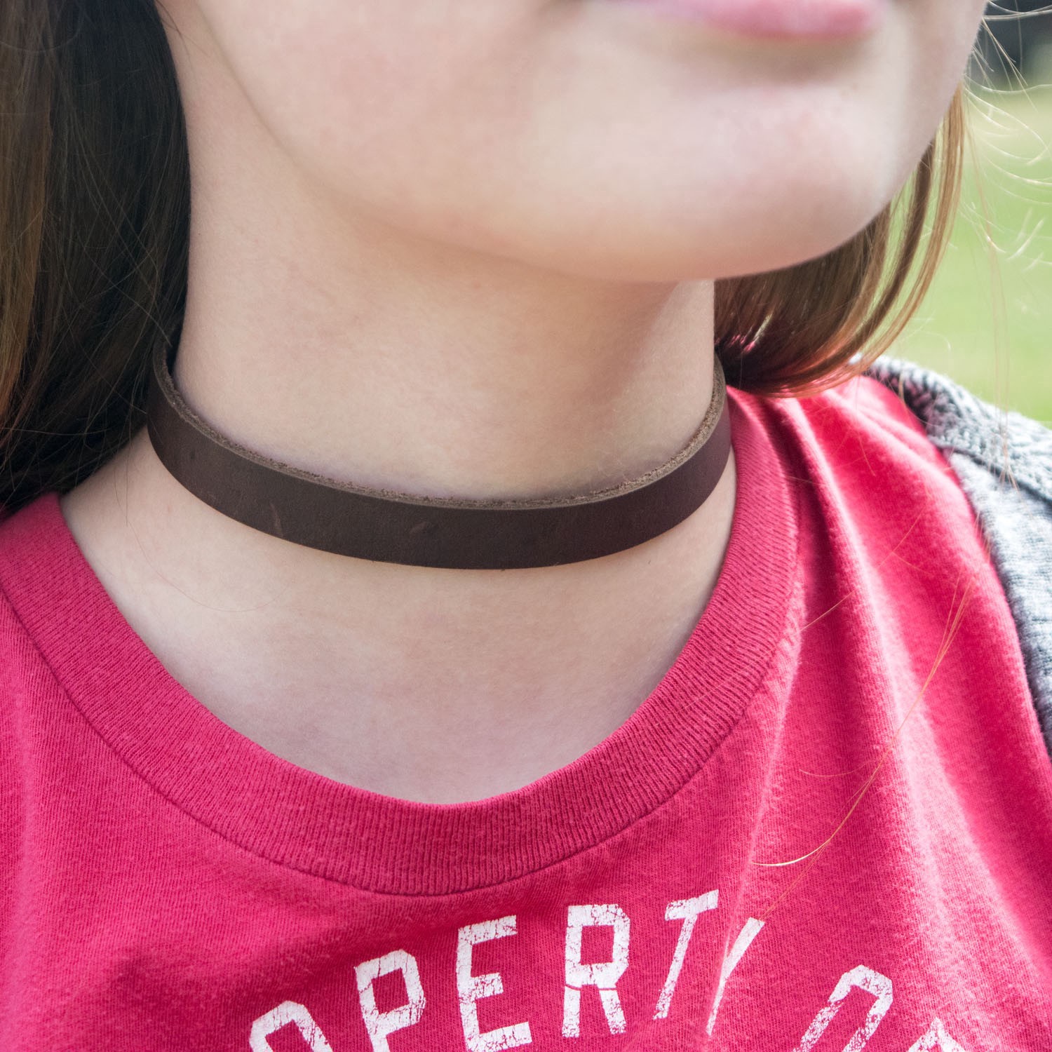 slide 3 of 6, Triumph Brown Leather Strip By Bead Landing, 0.5 in x 1 yd