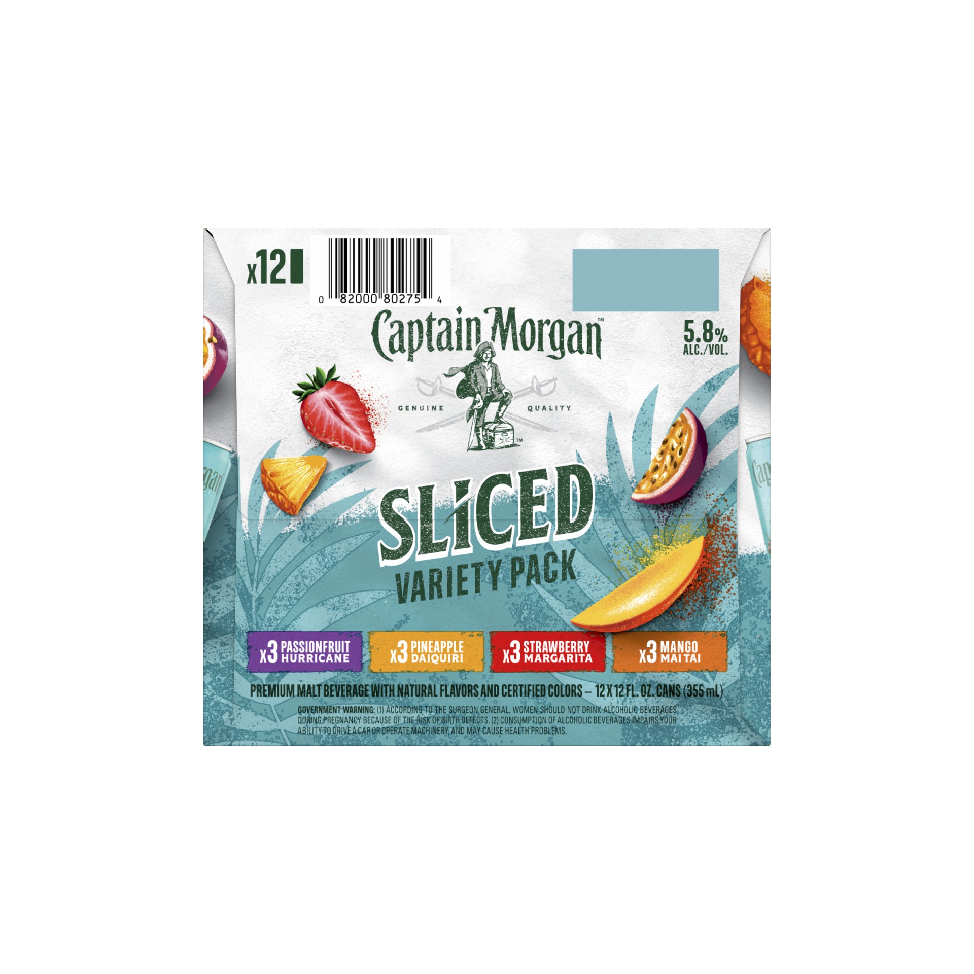 slide 8 of 10, Captain Morgan Sliced Premium Assorted Malt Beverage Variety Pack 12 - 12 fl oz Cans, 12 ct