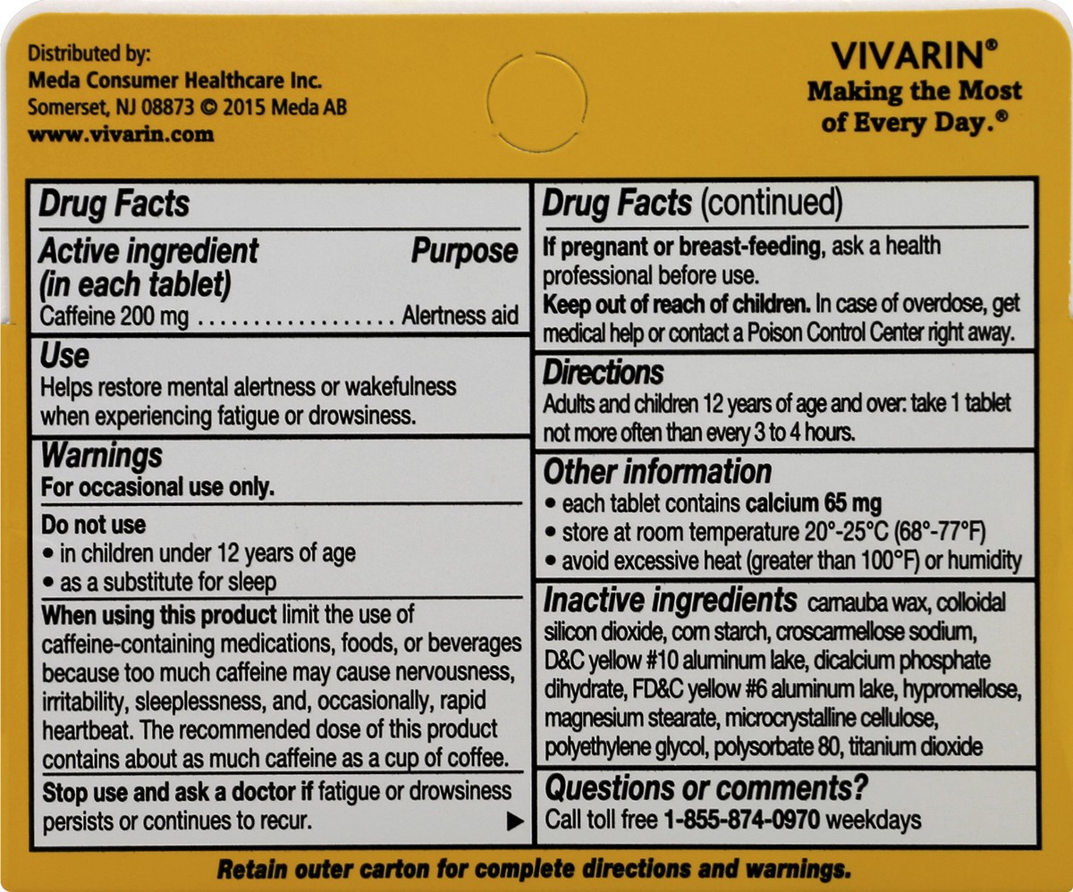 slide 6 of 6, Vivarin Tablets, 40 ct