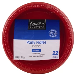 Essential Everyday Plate Red 7In