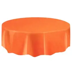 Unique Industries Orange Tablecover Round