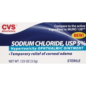 slide 1 of 1, CVS Health Sodium Chloride Hypertonicity Ophthalmic Ointment, 0.125 oz; 3.5 gram