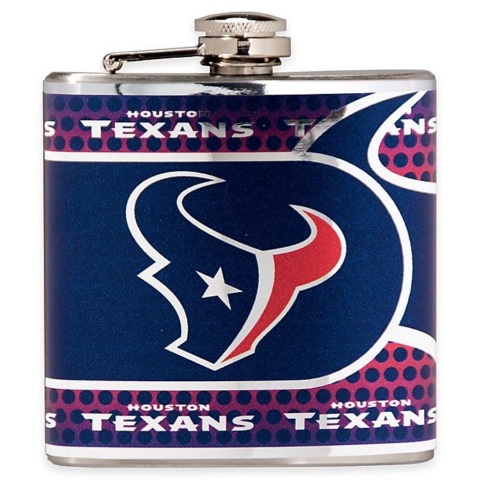 slide 1 of 1, NFL Houston Texans Stainless Steel Metallic Hip Flask, 1 ct