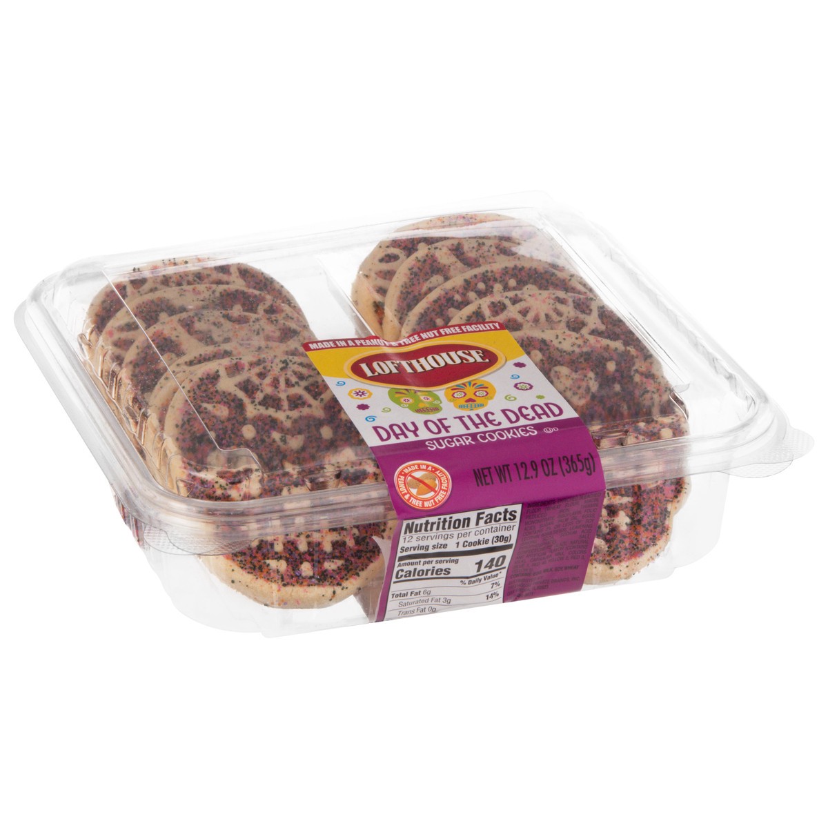 slide 14 of 14, Lofthouse Day of the Dead Sugar Cookies 365 g, 365 g