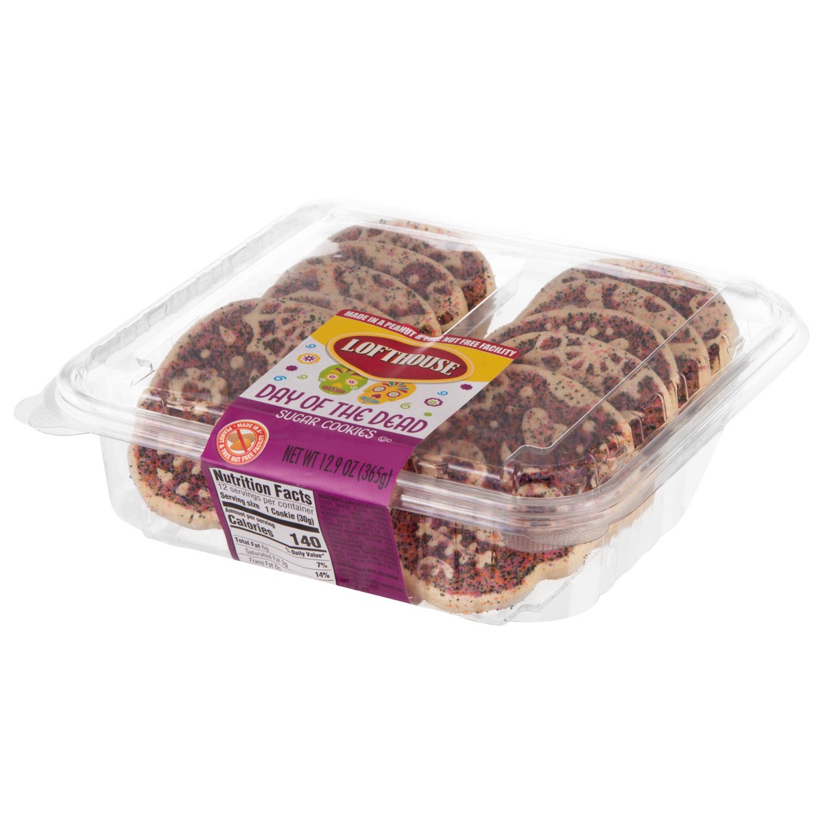 slide 4 of 14, Lofthouse Day of the Dead Sugar Cookies 365 g, 365 g