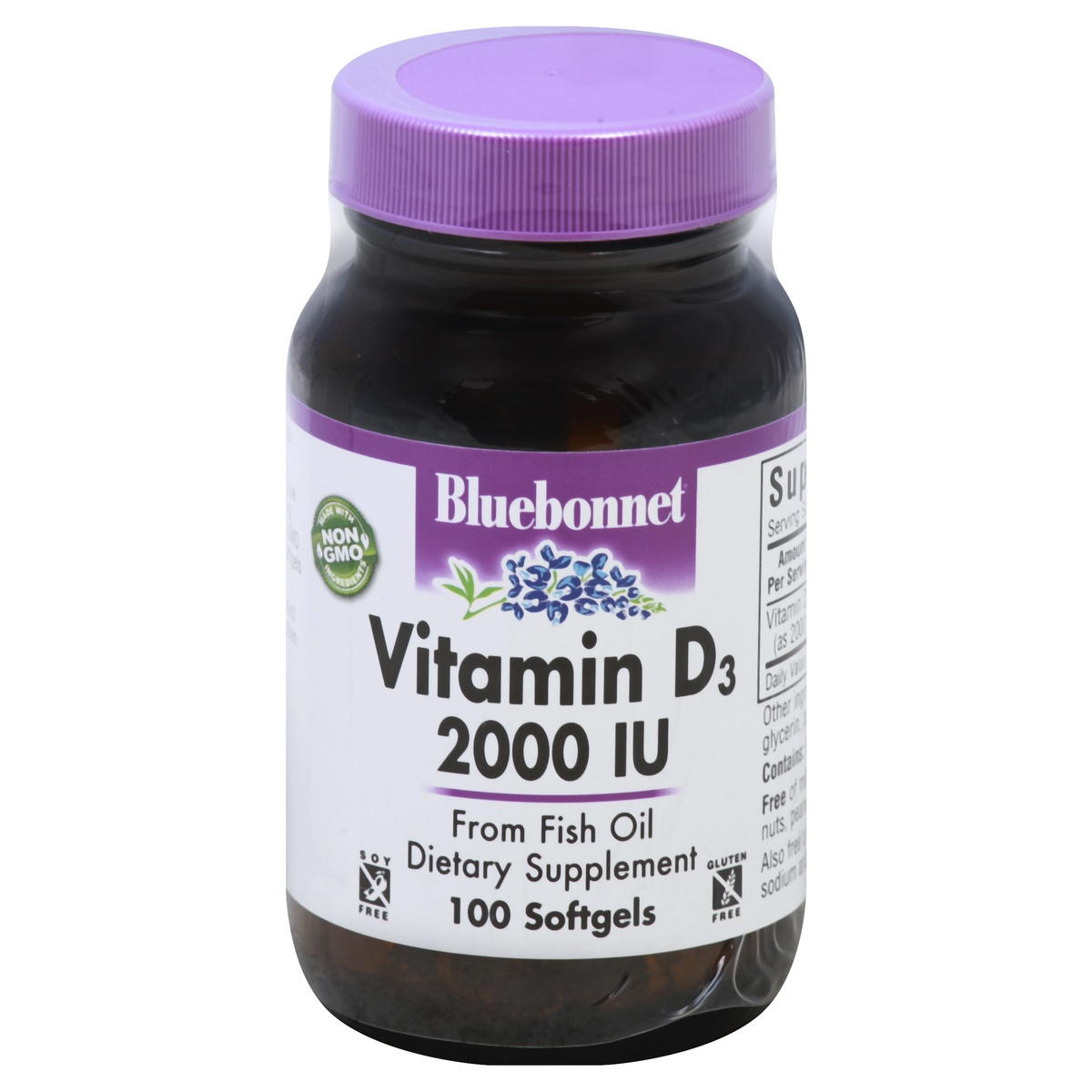slide 1 of 1, Bluebonnet Nutrition Vitamin D3 100 ea, 100 ct