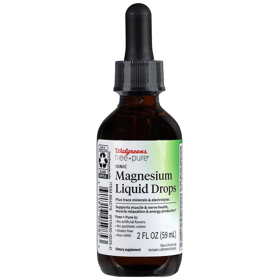 slide 2 of 5, Walgreens Free & Pure Ionic Magnesium Liquid Drops, 2 fl oz
