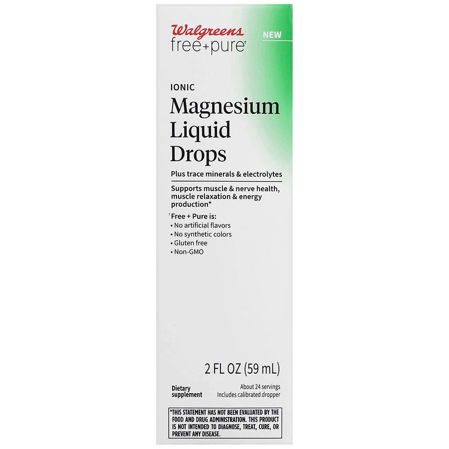 slide 3 of 5, Walgreens Free & Pure Ionic Magnesium Liquid Drops, 2 fl oz