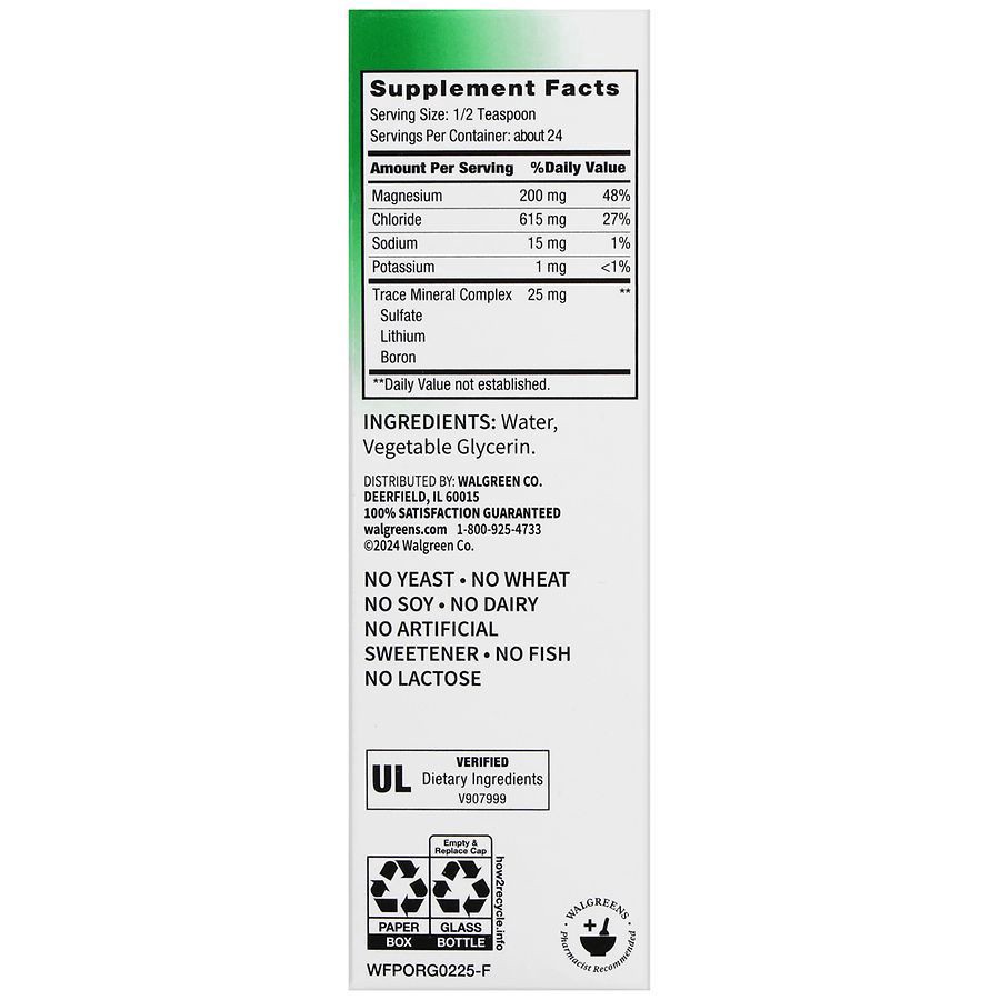 slide 5 of 5, Walgreens Free & Pure Ionic Magnesium Liquid Drops, 2 fl oz