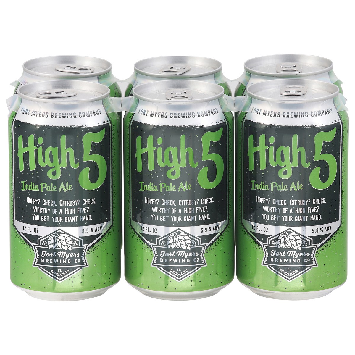 slide 1 of 4, Fort Myers Brewing Co India Pale Ale High 5 Beer 6 - 12 fl oz Cans, 6 ct